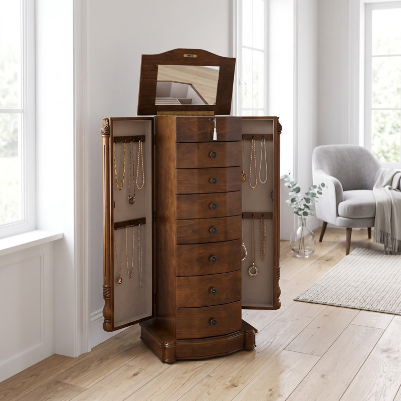 Armoire pour bijoux avec miroir Jovany
