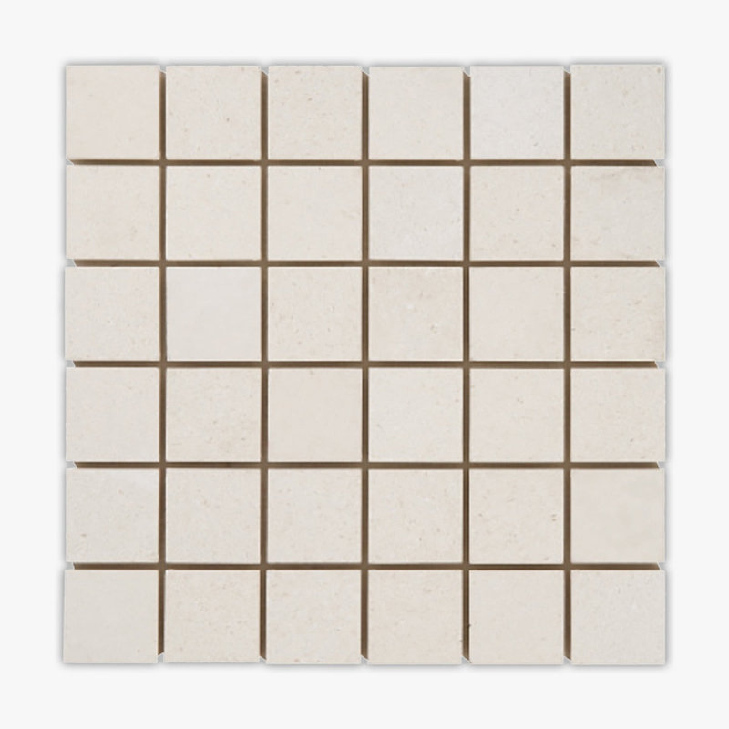 Champagne Honed 2x2 Square Limestone Mosaic