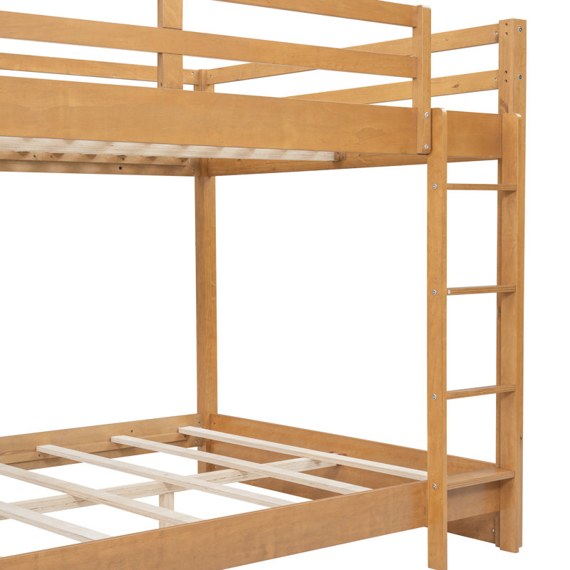 Lit superposé en bois, grand lit, inclus, pin et, peu encombrant pour cabines de montagne, Wood