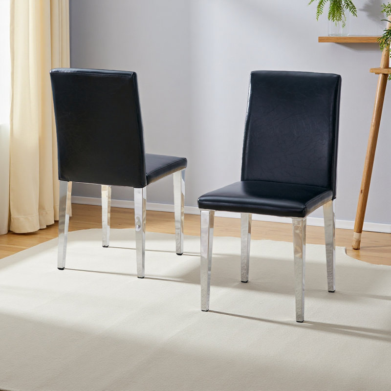 Deux chaises de salle à manger en polyuréthane, simples et polyvalentes, confortables et accompagnées. La chaise de salle à manger exquise et multifonctionnelle a ouvert une nouvelle expérience confortable. (Ensemble 2 pièces)