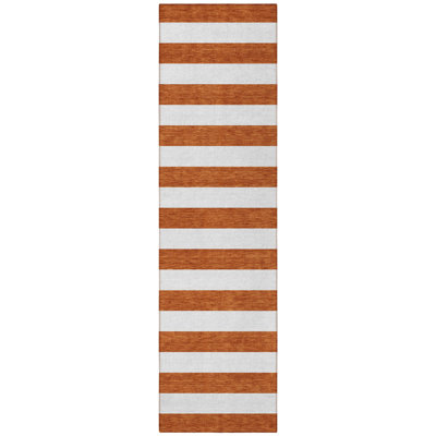 Tapis de couloir intérieur et extérieur orange 8 pi