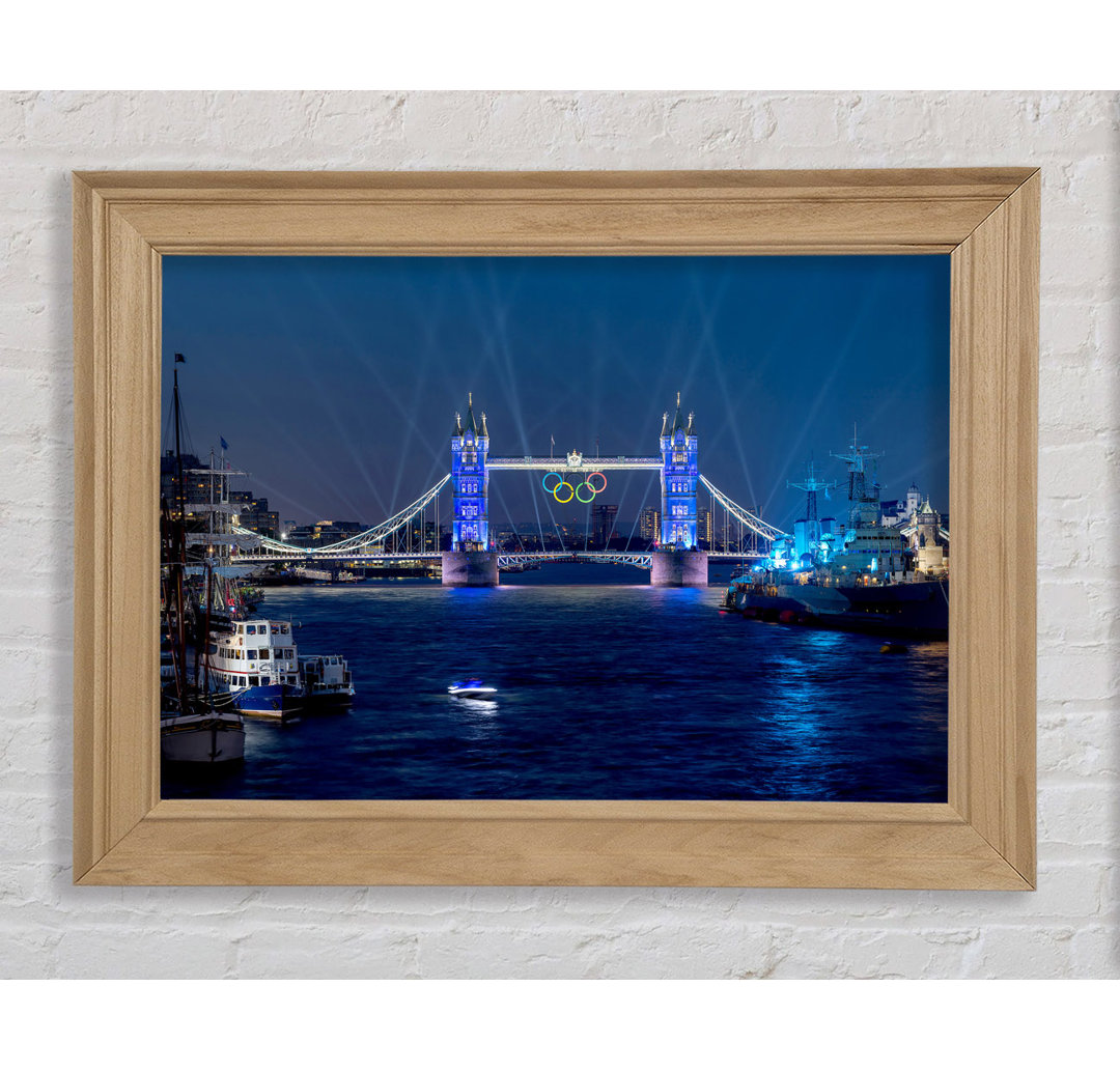 Tower Bridge Olympic Lighting London - Einzelner Bilderrahmen Kunstdrucke