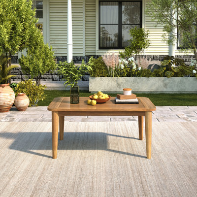 Table basse d'extérieur en bois d'acacia