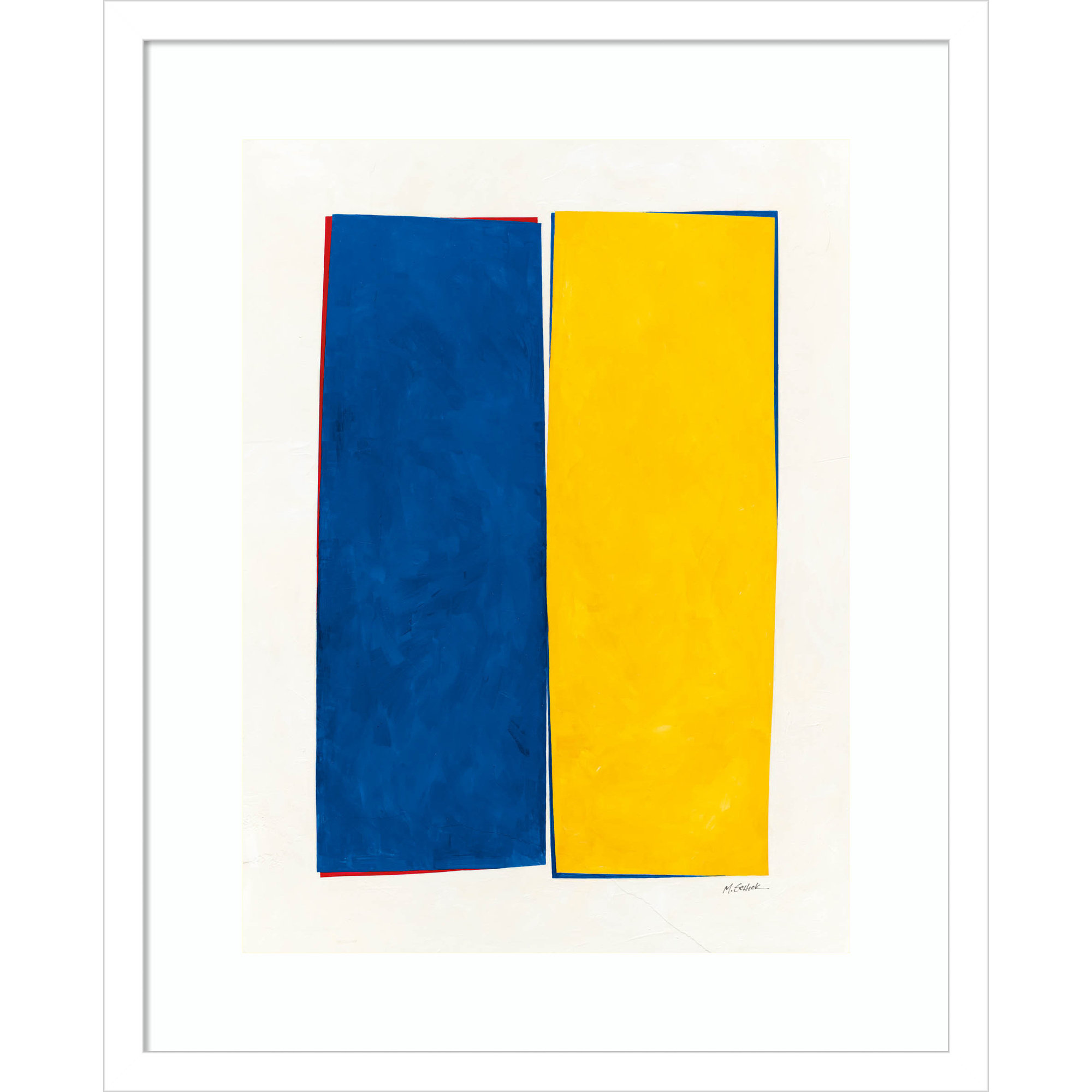Monolithic I Wood Framed Wall Art Print, 21" H x 17" W, White Framed