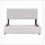Lit plateforme tapissier avec tête de lit classique et 4 tiroirs, aucun sommier nécessaire, tissu en lin-1036745930