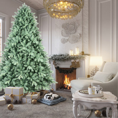 7.5ft, Christmas Tree, Blue Shade, 2908 Pe+ Tips, Unique Full - Bodied Look, Hinged Branches, Easy Assembly, Metal Stand 7.5ft Tips With Festive Texture, Branch System For Fast Installation, Base