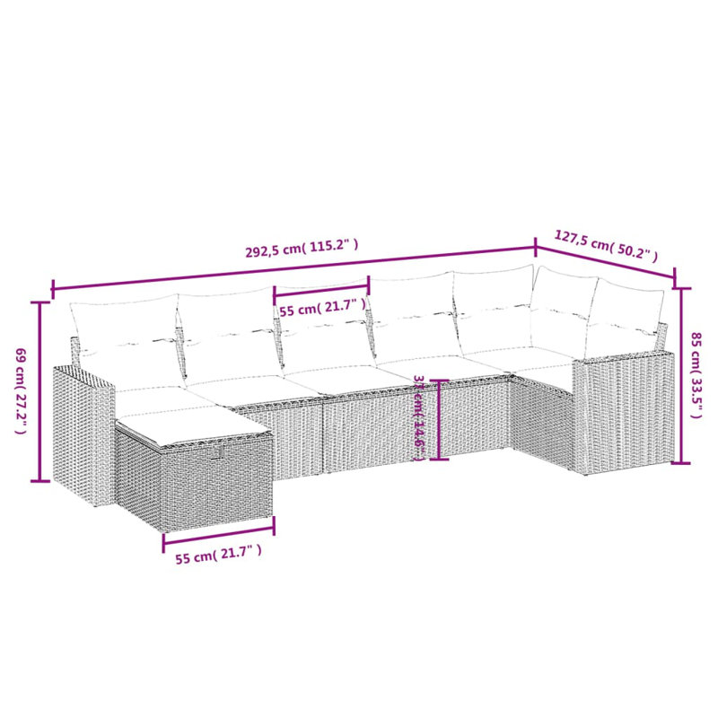 Canapé modulaire Vidaxl