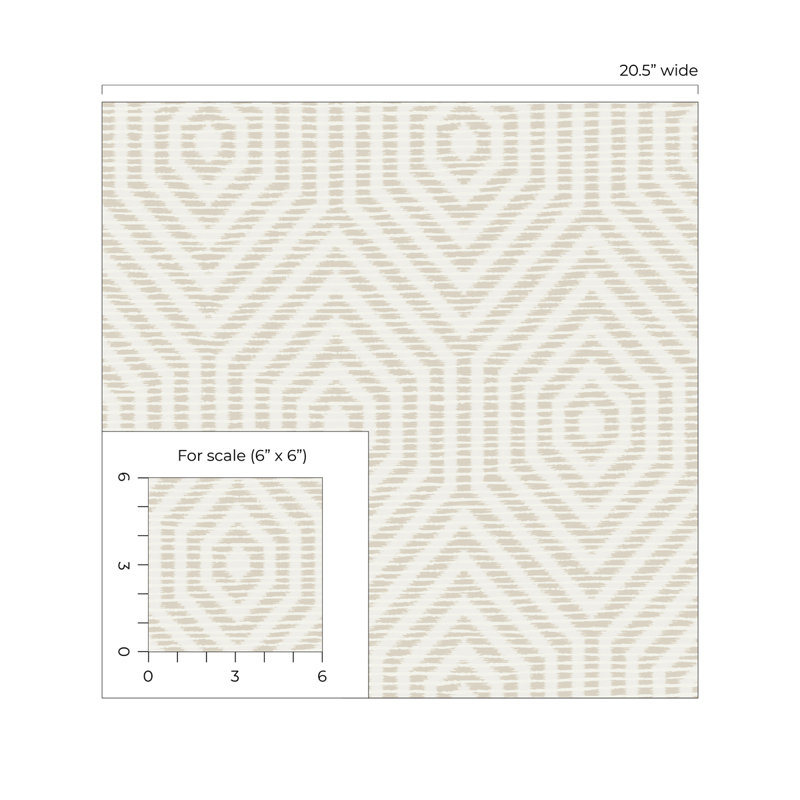 Rouleau de papier peint L 33 pi x l 20,5 po Amariea, Lin naturel