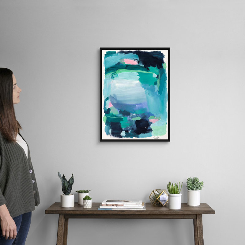 « January Capri » par Amira Rahim, reproduction d’art sur toile, H 26 po x l 20 po x P 1,75 po, Toile avec cadre noir