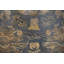 Textile chinois antique de petite taille en soie bleu gris
