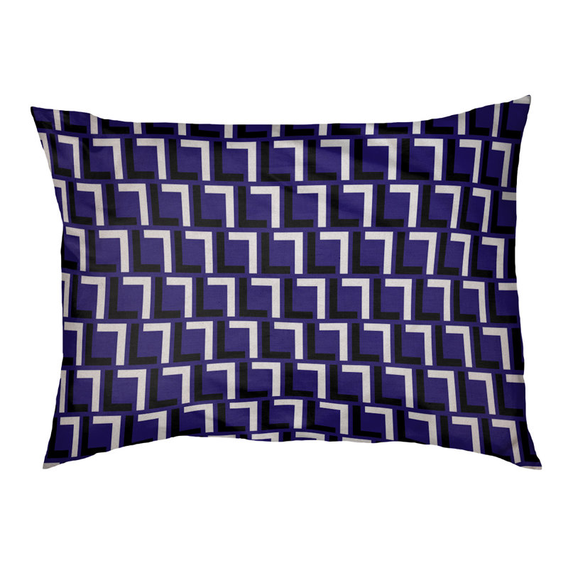 Coussin pour chien Bonheur, Small  (18'' W x 28'' D x 4'' H), Mauve / noir / blanc
