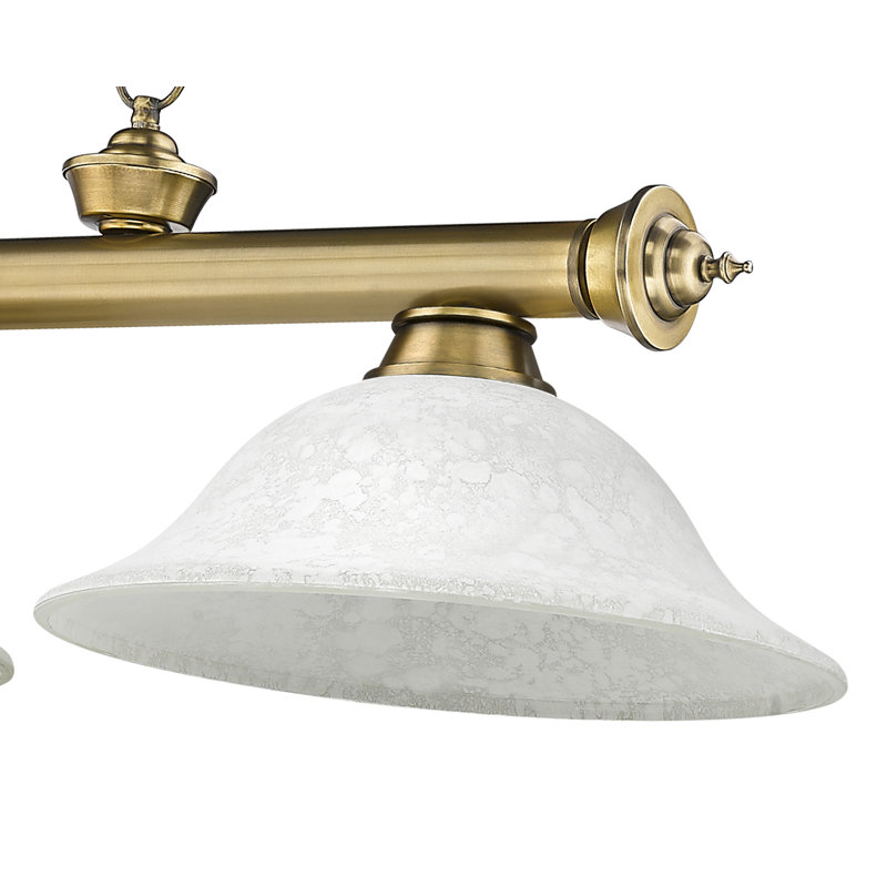 Annaleisa 3 - Light Pool Table Lights Pendant, White Mottle