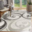 Tapis gris / argent à motif abstrait Mcc bibliothèque-460990695