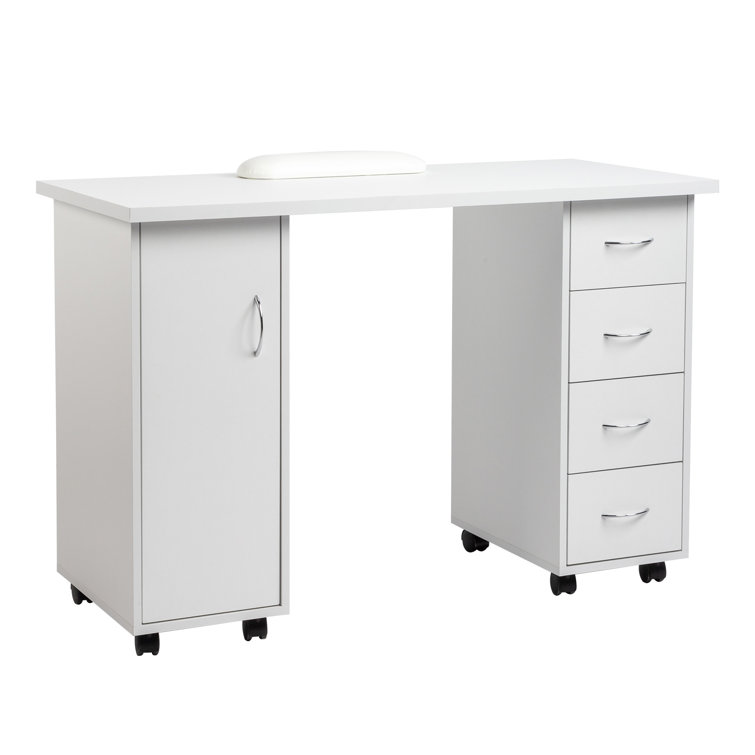 (( color black )) Manicure Nail Table With Drawer