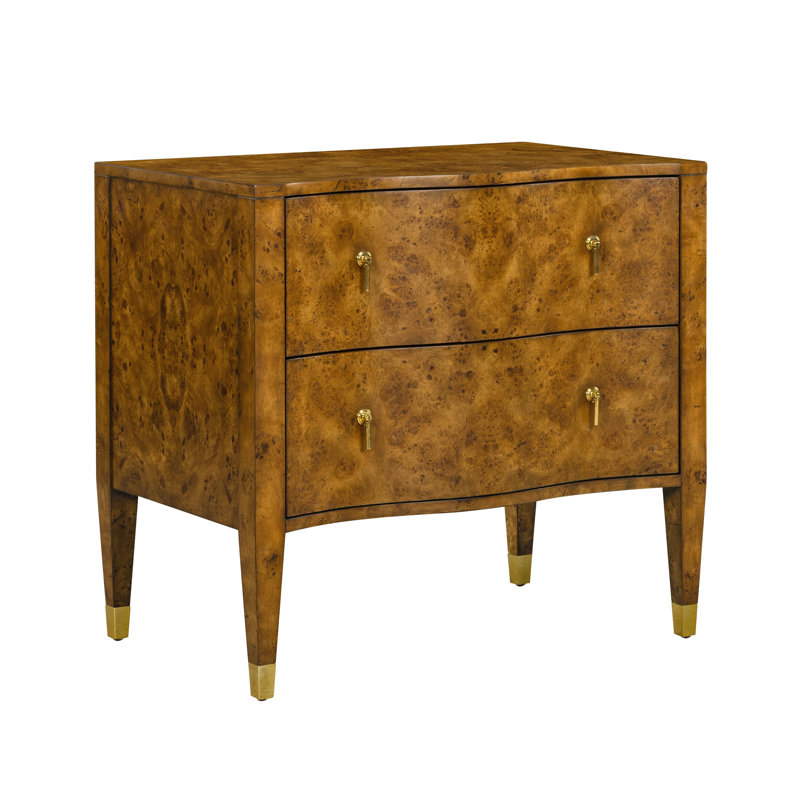 Table de chevet Serpentine, Marron clair