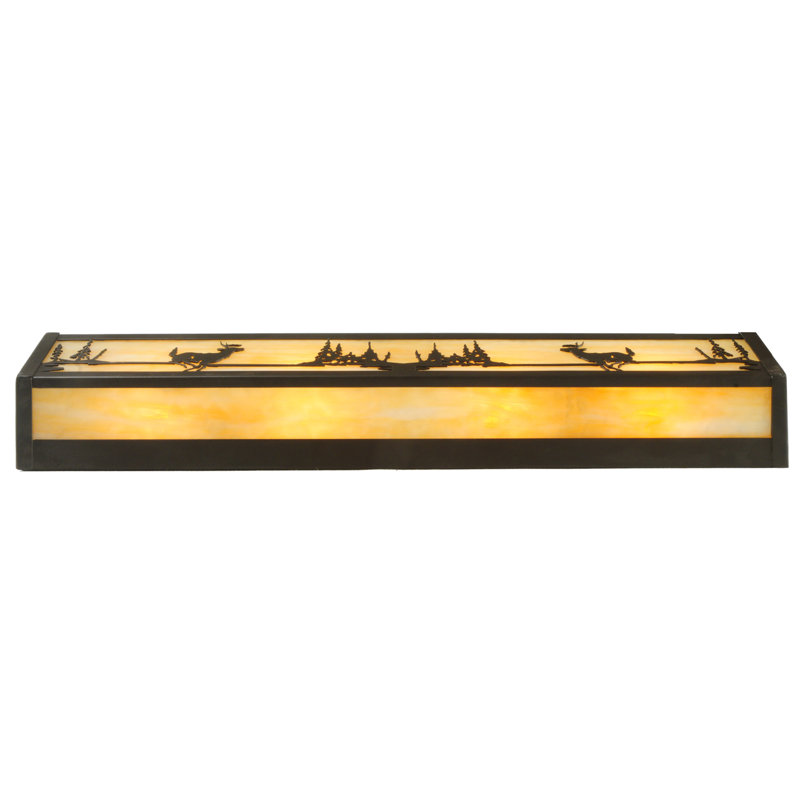 Rustic Lodge 4 - Light Bath Bar, Brown