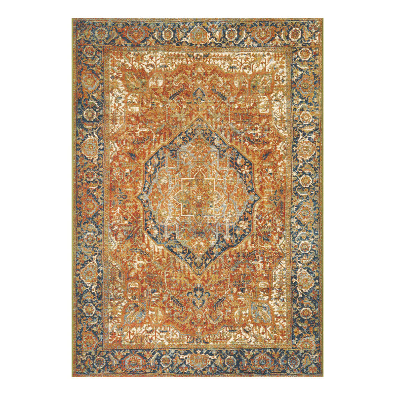 Tapis traditionnel rouge Jaheim, Rectangle 4 pi x 6 pi