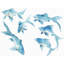Azure Swim Ballet by Treechild — Animal Wall Art-232358929-232358953-232358954