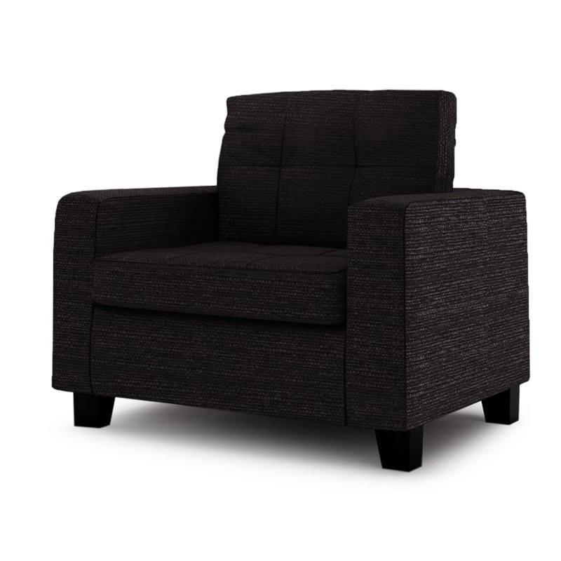 Northville Upholstered Armchair, Dark Brown