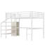 Lit mezzanine à grain de bois avec, escaliers, DEL et rangement pour la conception d'espace de la chambre à coucher-1296677304-1296677305
