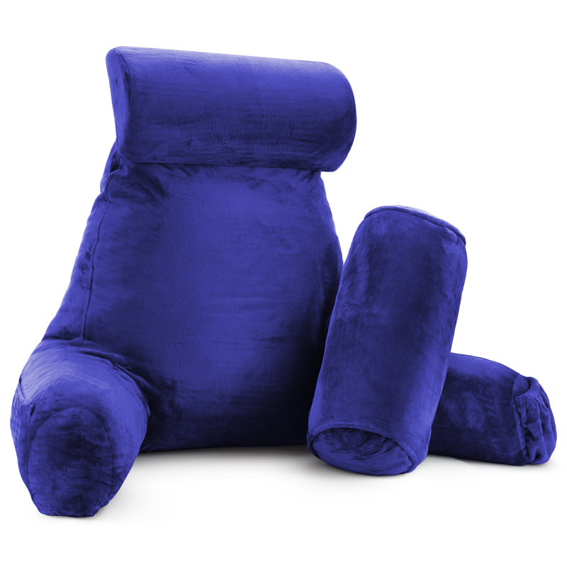 Coussin de lecture Nestl, H 22 po x l 36 po x P 13 po, Bleu royal
