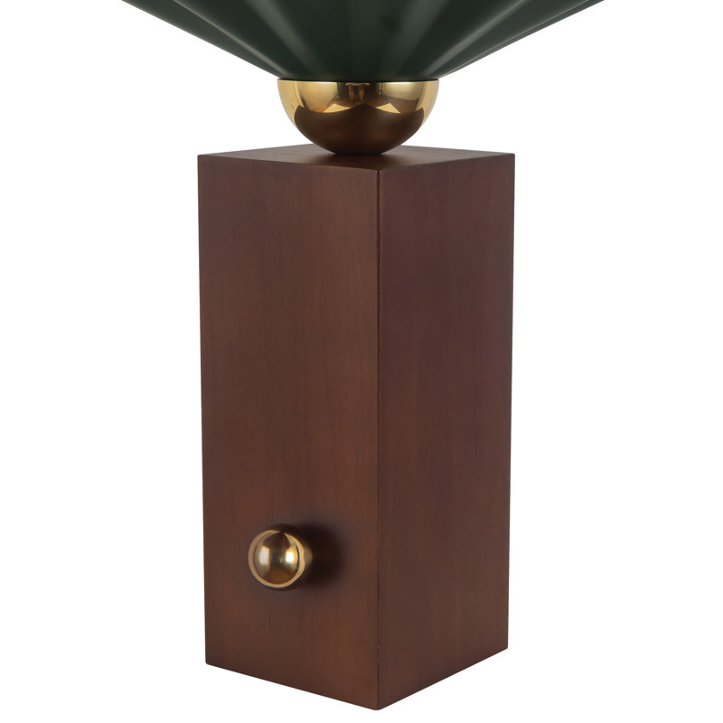 Furrow 14-in Red Table Lamp, Green