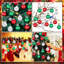 12 pièces de boules de Noël pour arbre 2,4 pouces rouge vert blanc décorations de Noël Peace Believe Joy Snow Noel Merry Holiday Decor for Home Winter