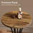 37.4" High Bar Table, Round Pub Table with Curved Metal Base (Brown & Black)-1606173123-1596944806