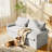 Somonia 80" Wide Down-filled  Sofa, 3-Seater Deep Seat for Small Spaces -Easy Assembly， Removable Washable Covers & Solid Wood Frame-610556812