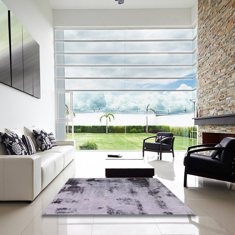 Tapis abstrait moderne 1364, Carré 5 pi