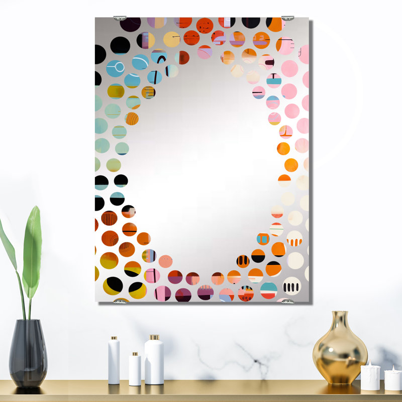 Barbuto - Miroir mural géométrique abstrait MIR137563, 32 po x 24 po