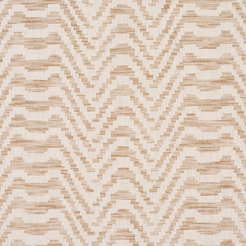Stepped Chevron Fabric, Tan