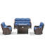 Ensemble de conversation pour canapé d'extérieur en osier avec chaises pivotantes et table de foyer-1937817041-1937817054