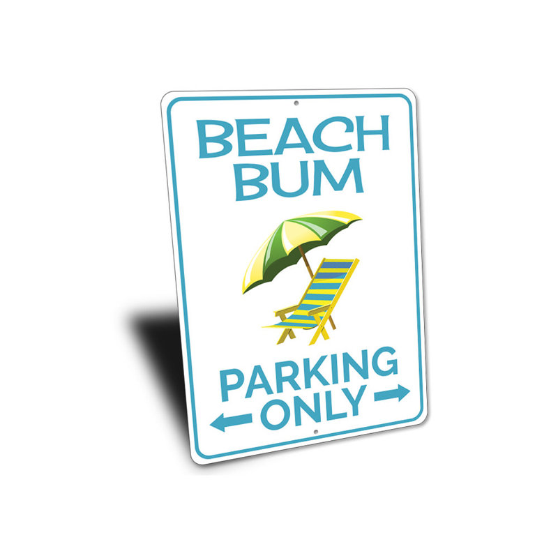 Plaque de plage en aluminium seulement, H 14 po x l 10 po x P 0,04 po
