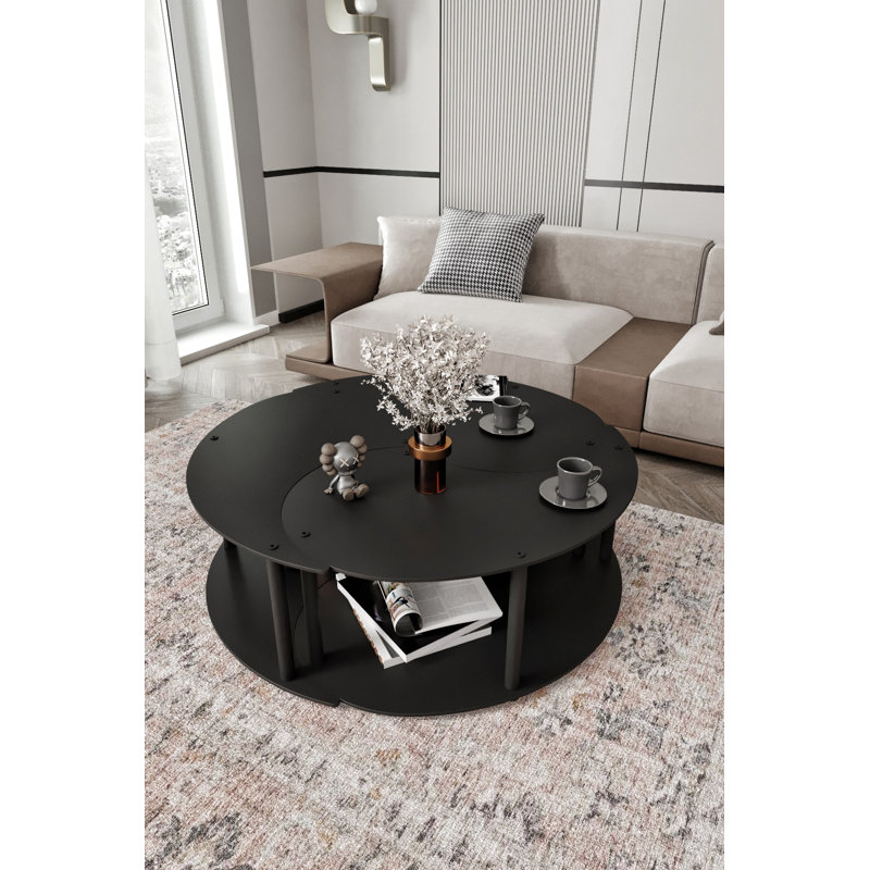 Ensemble de tables basses, H 39,3 po x L 39,3 po x l 14,93 po, Noir, noir, noir, noir