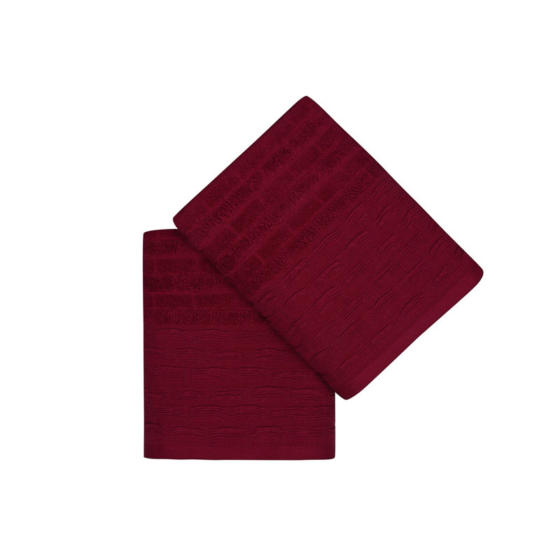Ensemble de 2 essuie-mains 2 pièces 100% coton, Fuchsia
