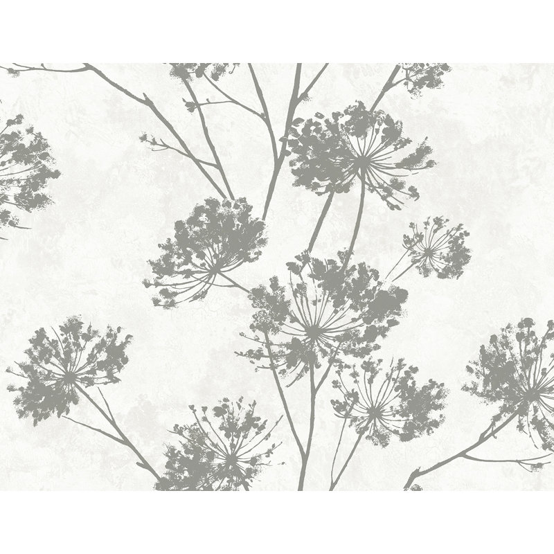 Rouleau floral Oree, Argent