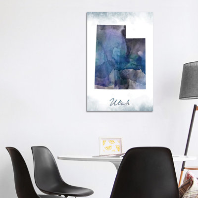 Utah State Bluish - Wrapped Canvas Print