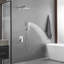 Système de douche mural avec douche à main à une poignée et ensemble de garniture de douche en laiton avec valve brute-123163615