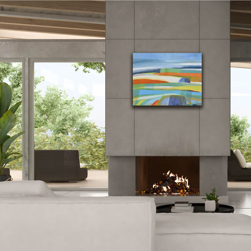  «Drifting Horizons No. 1» par Jan Weiss, art mural sur toile, 34 po x 26 po, H 26 po x l 34 po