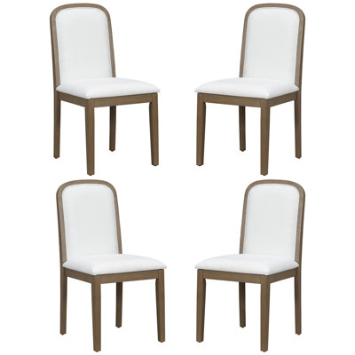 Ensemble de chaises de salle à manger de style rétro avec 4 chaises rembourrées