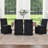 21" Wide Modern No Assembly Upholstered Linen Side Dining Chair with Interchangeable Casters & Fixed Feet (Set of 4)-701856057