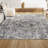 Merza Ornate Geometric Medallion Dark Gray Rug-1885836710