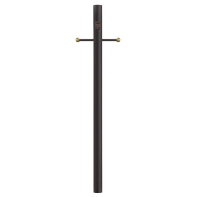 Solus 7, 8, or 10 ft. Direct Burial Lamp Post with Decorative Cross Arm and Convenience Outlet