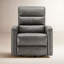Fauteuil inclinable électrique pivotant en cuir véritable 33 po Mila-121439019