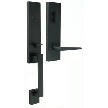 Weslock Transitional Handleset with Transitional Door Mesa Knob