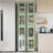 Aarn 4 Tier Folding Stackable Storage Box, Stackable Storage Drawers On Wheels, Bathroom Floor Cabinet With Doors-1218559371