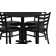 Jinnie 36'' Round Laminate Table Set with X-Base and 4 Ladder Back Metal Chairs