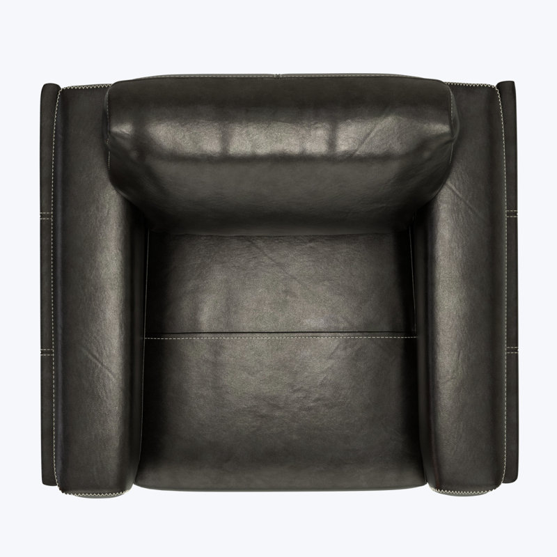 Chaise en cuir gris anthracite