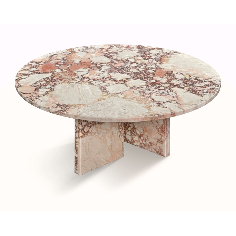 Pink Natural Marble Coffee Table